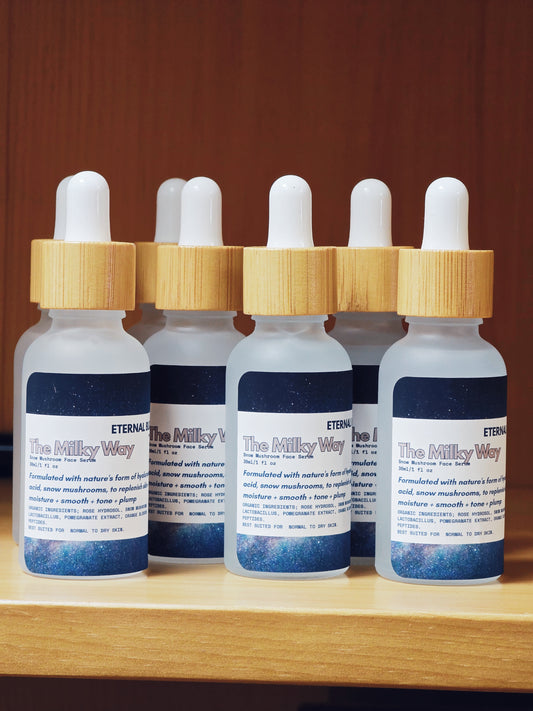 The Milky Way Hyaluronic Acid Hydration Face Serum, with Rose Hydrosol, & Orange Blossom Peptides