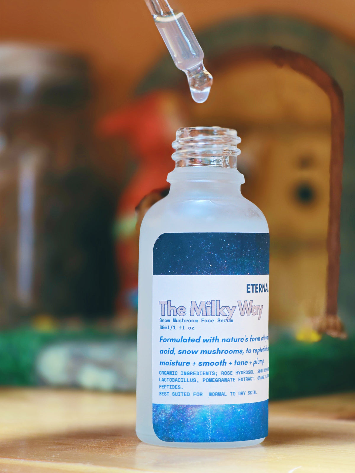 The Milky Way Hyaluronic Acid Hydration Face Serum, with Rose Hydrosol, & Orange Blossom Peptides